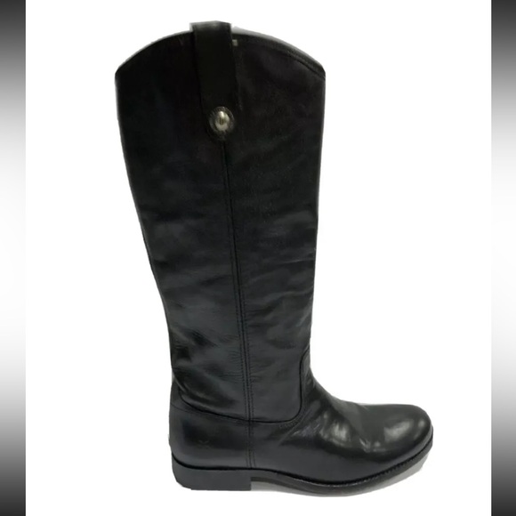 Frye Women’s Melissa Button, Black Leather Boots, Size 8.5M - Picture 1 of 6